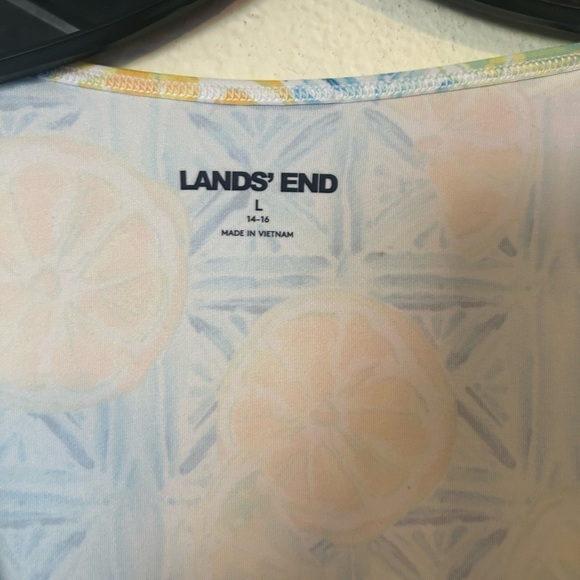 LANDS' END Large Ruffle Hem Cover-up Wrap Dress UPF 50 - Picture 5 of 8